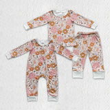 long sleeve floral  kids pajamas