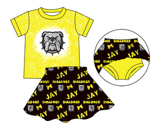 moq 3 custom style bulldogs yellow outfits