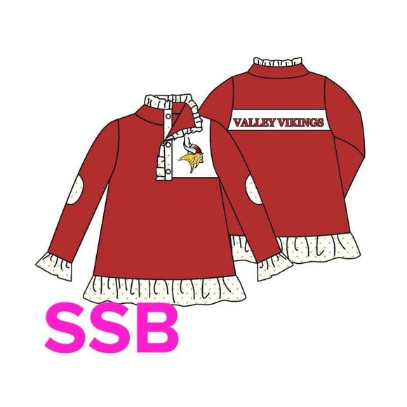 MOQ 3 custom style kids and adult VALLEY VIKKINGS pullover