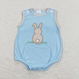 Matching Baby girls Easter bunny romper outfits embroidery