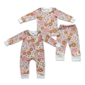 long sleeve floral  kids pajamas