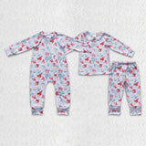 long sleeve cartoon princess  kids pajamas