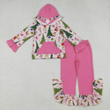 Matching Baby boys girls cartoon hooded outfits