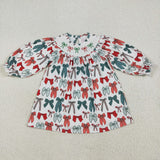 11.28 USA GLD10286 girls BOWS Dress smocked