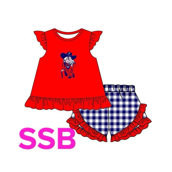 MOQ 3 custom style summer Rebels milk silk girls set