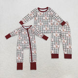 Matching Baby girls Thanksgiving turkey romper & pajamas clothing