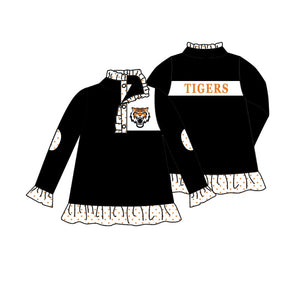 MOQ 3 custom style TIGERS girls pullover