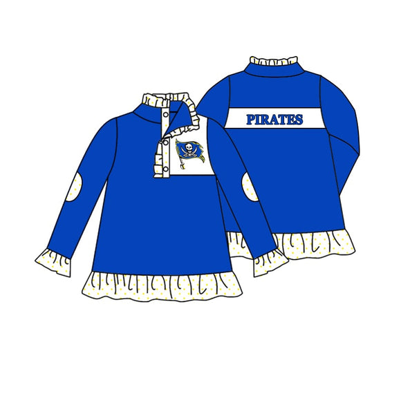 MOQ 3 custom style PIRATES girls pullover