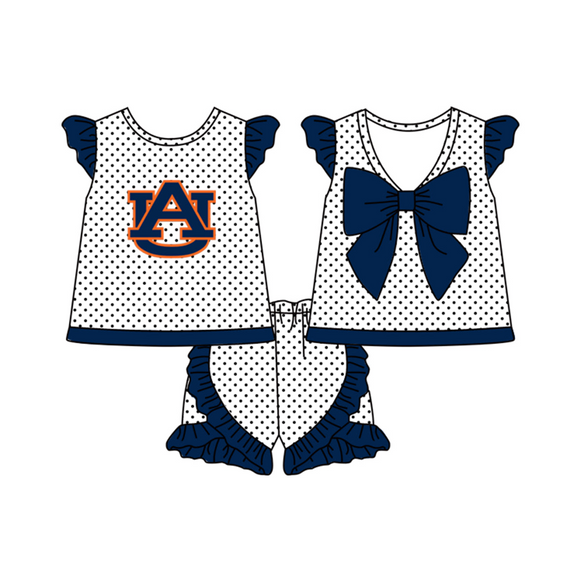 MOQ 3 custom style Auburn Tigers girls outfits