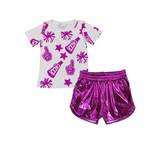 Matching Baby girls colorful CHEER outfits