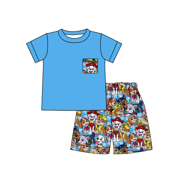 Deadline April 29 dog blue top shorts boy outfits
