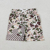 Matching Baby boys camo shorts outfits