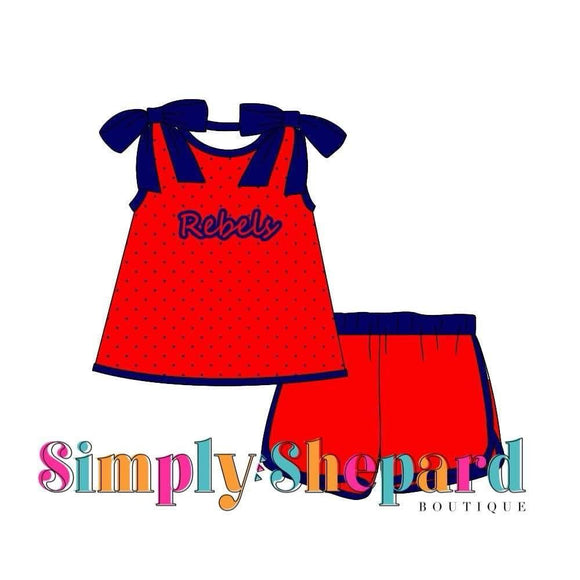 MOQ 3 custom style summer Rebels milk silk girls set