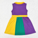 GSD1434 purple yellow green yoga  dress