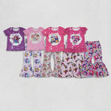 Matching Baby girls kpop short sleeve outfits  Embroidery