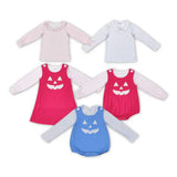 Matching Baby girls Halloween  Embroidery smile clothing