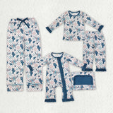 western skull cactus adult and kids pajamas