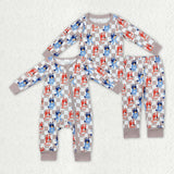 long sleeve cartoon dog kids pajamas