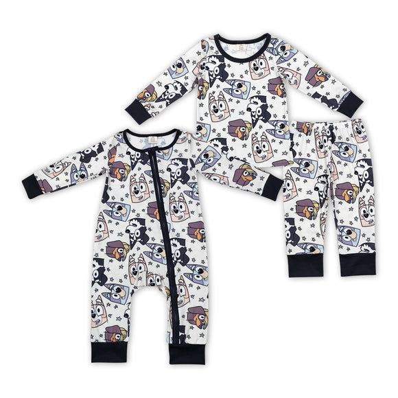 lomg sleeve cartoon dog  kids clothes pajamas