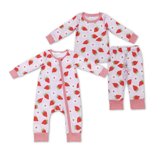 long sleebe strawberry dog kids clothing