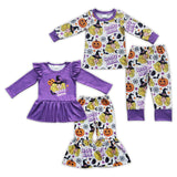 spooky barbie purple long sleeve kids clothing