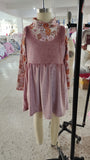 milk silk floral top+velvet dress girls outfits