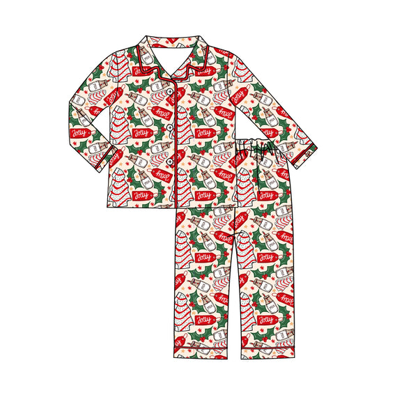 MOQ 3 custom style no moq Christmas cake MAN pajamas