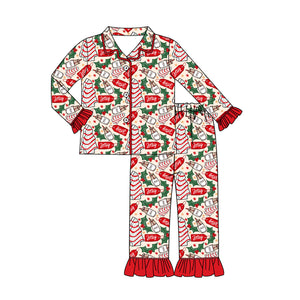 MOQ 3 custom style no moq Christmas cake woman pajamas