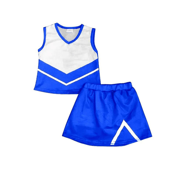 MOQ 3 custom style blue Cheerleader uniform