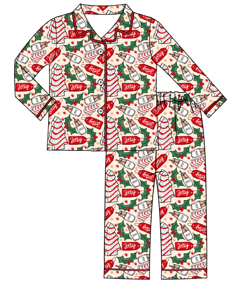 MOQ 3 custom style no moq Christmas boys pajamas