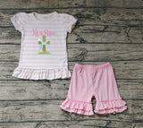 BSSO0319--pre order embroidered he is risen pink girls outfits