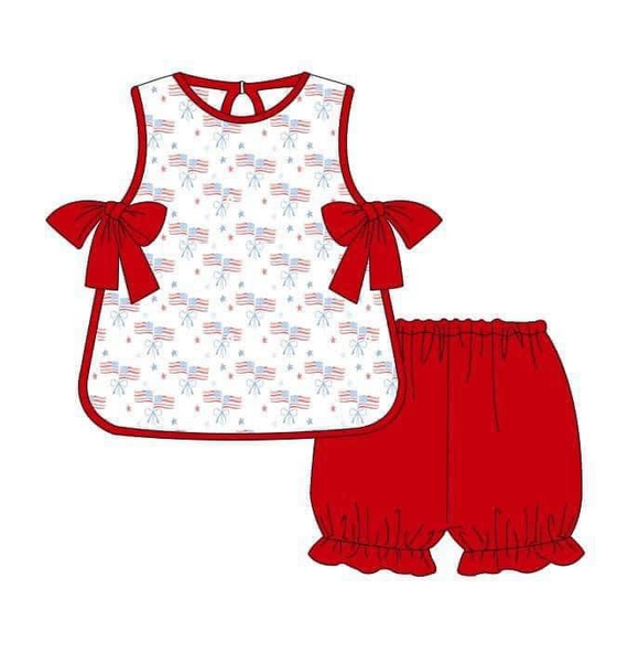Deadline May 4 4th of July red girls outfits