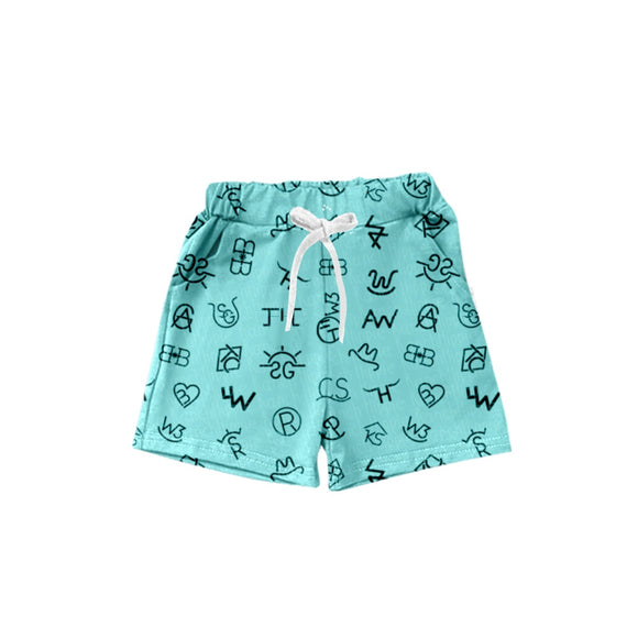 moq 3 western symbol summer swim shorts