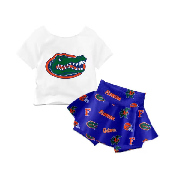 MOQ 3 Florida top skirt kids girls team clothes