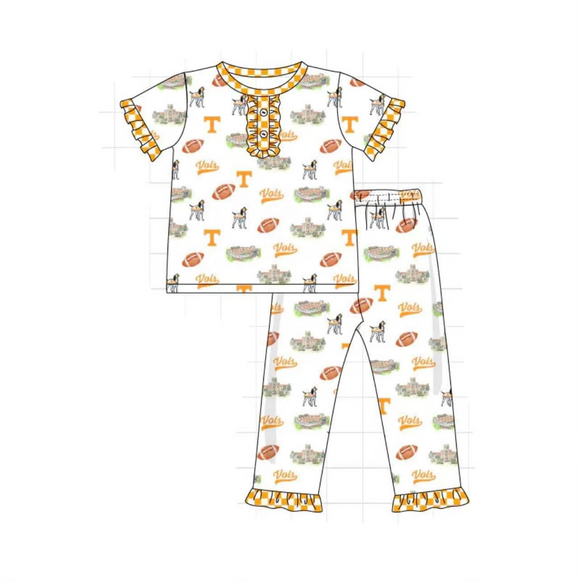 close time:May 12 custom style no moq vols football girl pajamas