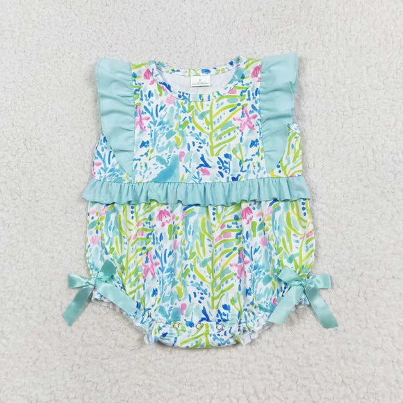 Flutter sleeves starfish baby girls summer romper