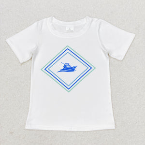 Short sleeves boat boys summer shirt