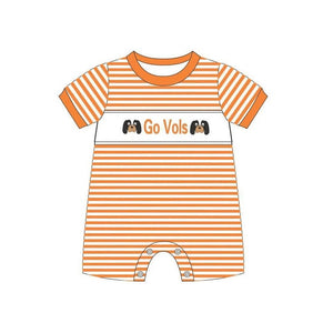 MOQ 3 custom style Go Vols boy romper