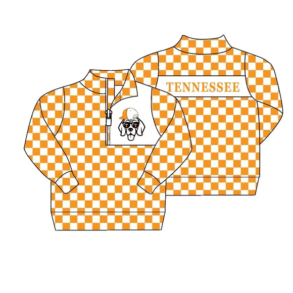 MOQ 3 custom style TENNESSEE checkerboard pullover