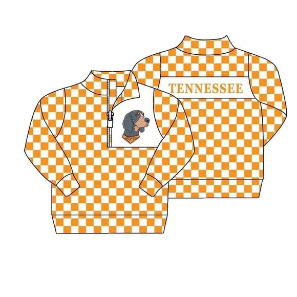 MOQ 3  custom style TENNESSEE checkerboard pullover 2