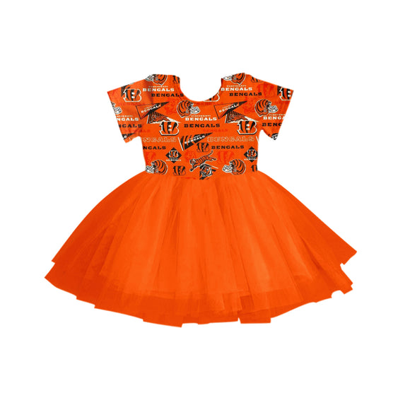 MOQ 3 custom style bengals tulle girls dress