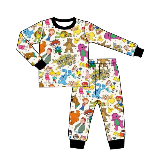 moq 3 custom style cartoon bamboo pajamas