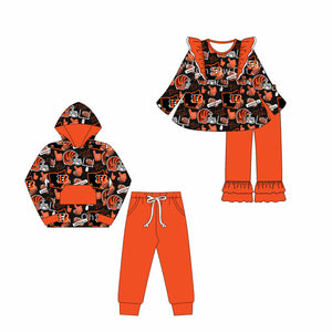 MOQ 3 custom style Bengals boys and girls outfits 1