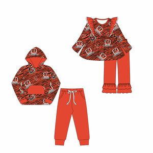 MOQ 3 custom style Bengals boys and girls outfits 3