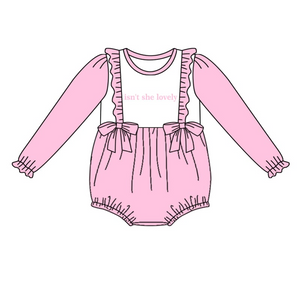 moq 5 custom style long sleeve pink baby bubble