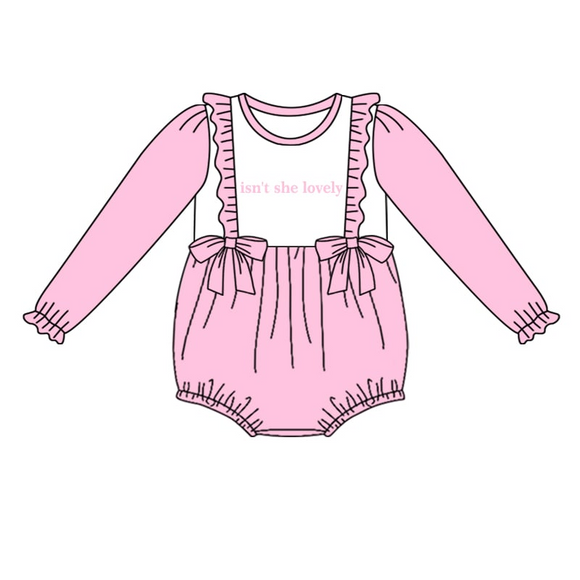 moq 5 custom style long sleeve pink baby bubble