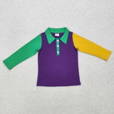 Matching Mardi Gras purple yellow green cotton clothing