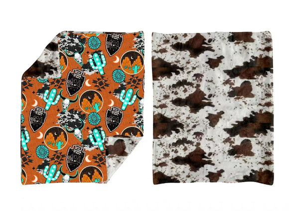 USA warehouse BL0205 western cactus  baby blanket