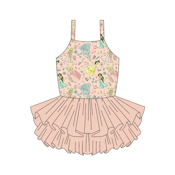 MOQ 3 custom style princess pink tutu dress