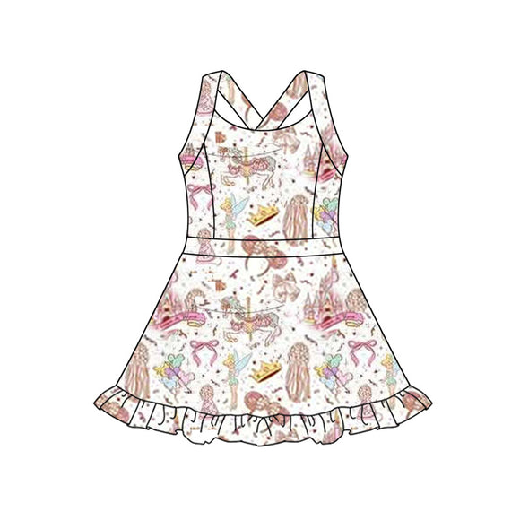 MOQ 3 custom style princess milk silk dress